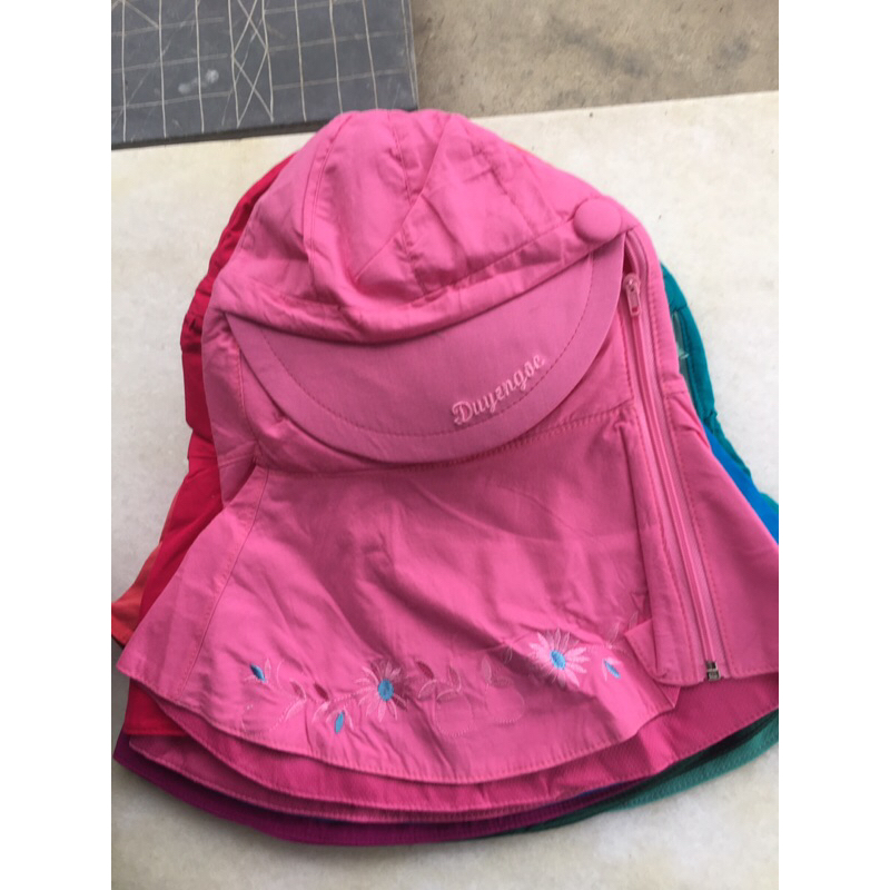 Mũ khẩu trang chống nắng, nón bí, vải thô cotton, có dây kéo