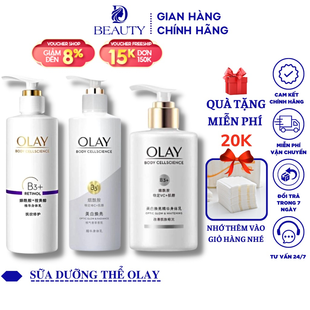 Sữa Dưỡng Thể Olay B3 Retinol 250ML - OLAY B3 Bright Ultra Whitening Dưỡng Trắng Da Toàn Thân Hiệu Quả