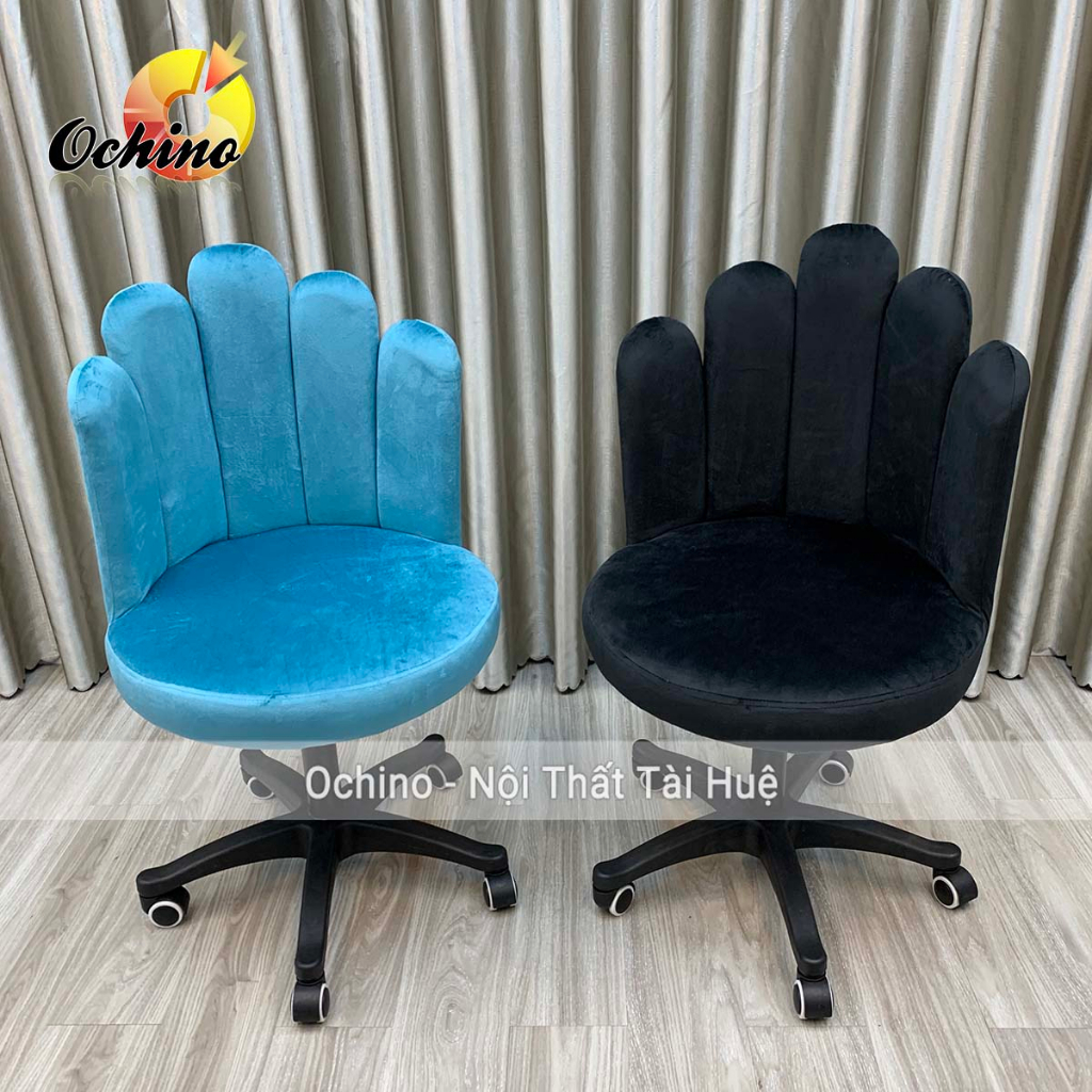 Ghế Xoay Văn Phòng Có Chân Bánh Xe Nhựa Đen Mẫu Sò Múi Cao Cấp ( Hàng Có Sẵn)