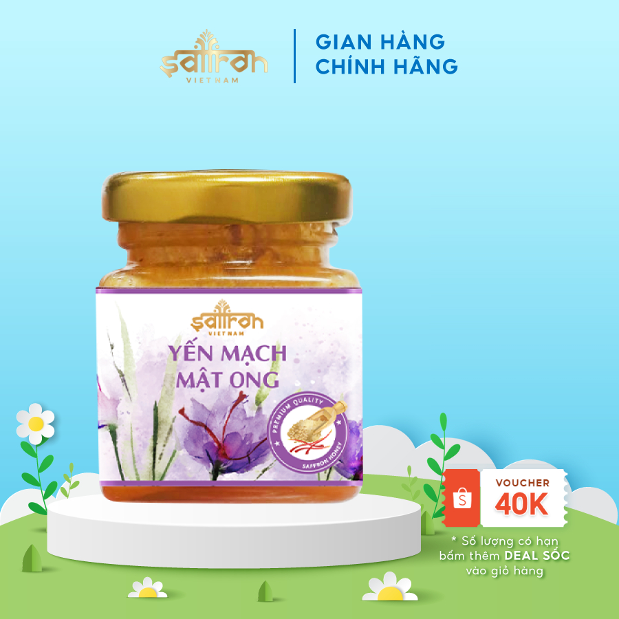 Mật Ong Saffron Yến Mạch 50ml/hũ thương hiệu Saffron Việt Nam