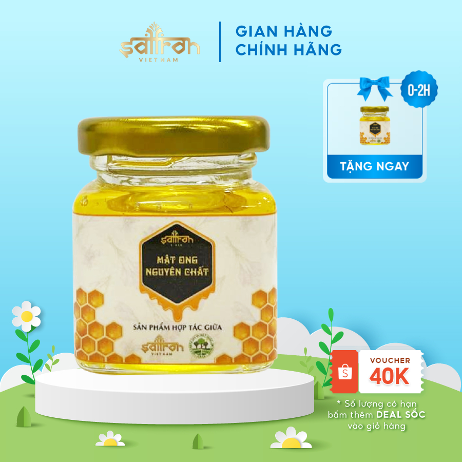 Mật Ong Nguyên Chất 50ml/ lọ thương hiệu Saffron Việt Nam