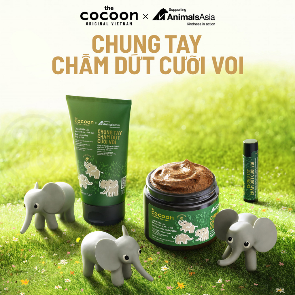 Tẩy tế bào chết body Cocoon Cà phê Đắk Lắk với hạt nguyên chất và bơ ca cao tẩy da chết làm sạch cơ thể 200ml