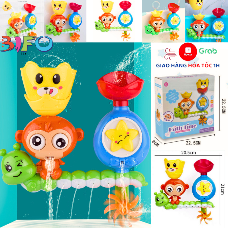 Đồ chơi nhà tắm hình khỉ, khủng long, hoa hướng dương bồn tắm đáng yêu thiết kế phun nước tự động vui nhộn cho bé