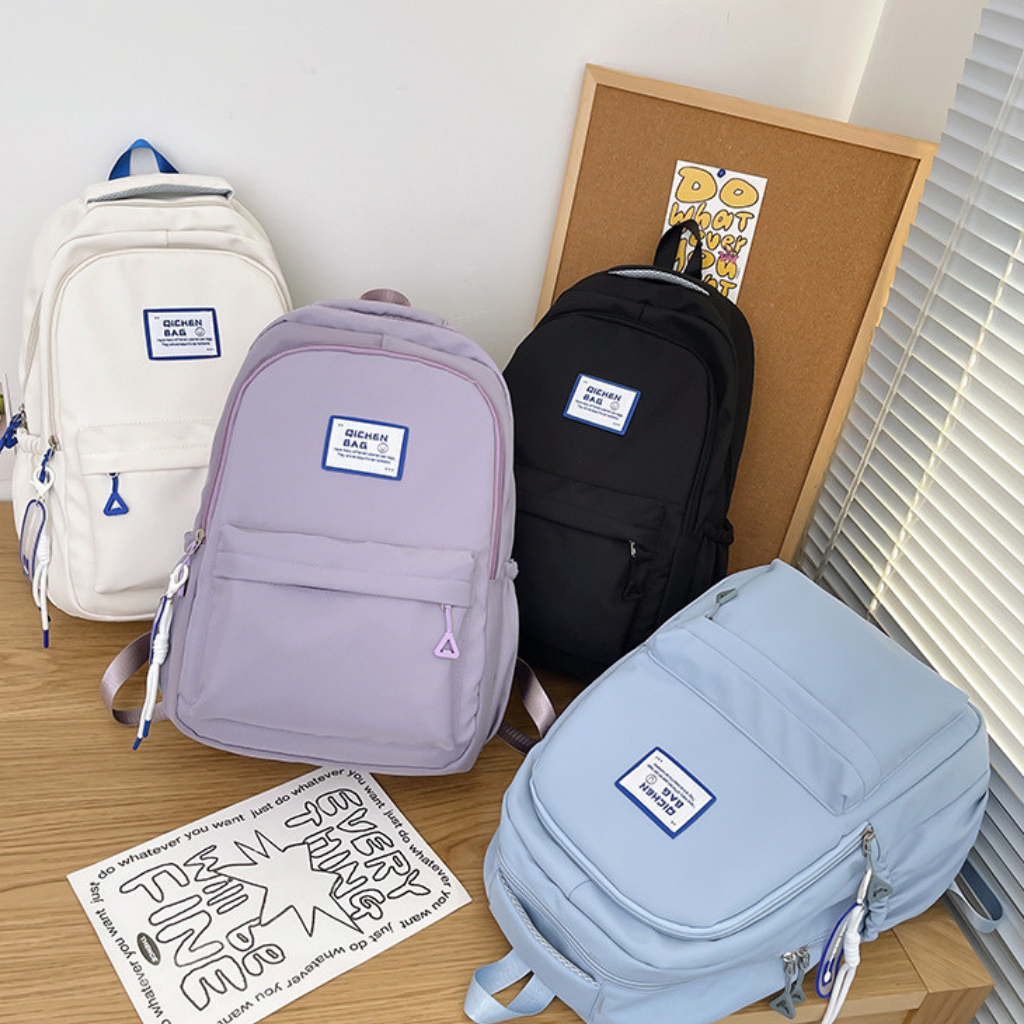 Balo Ulzzang Hàn Quốc cặp sách đi học nam nữ thời trang màu pastel xinh xắn BL09