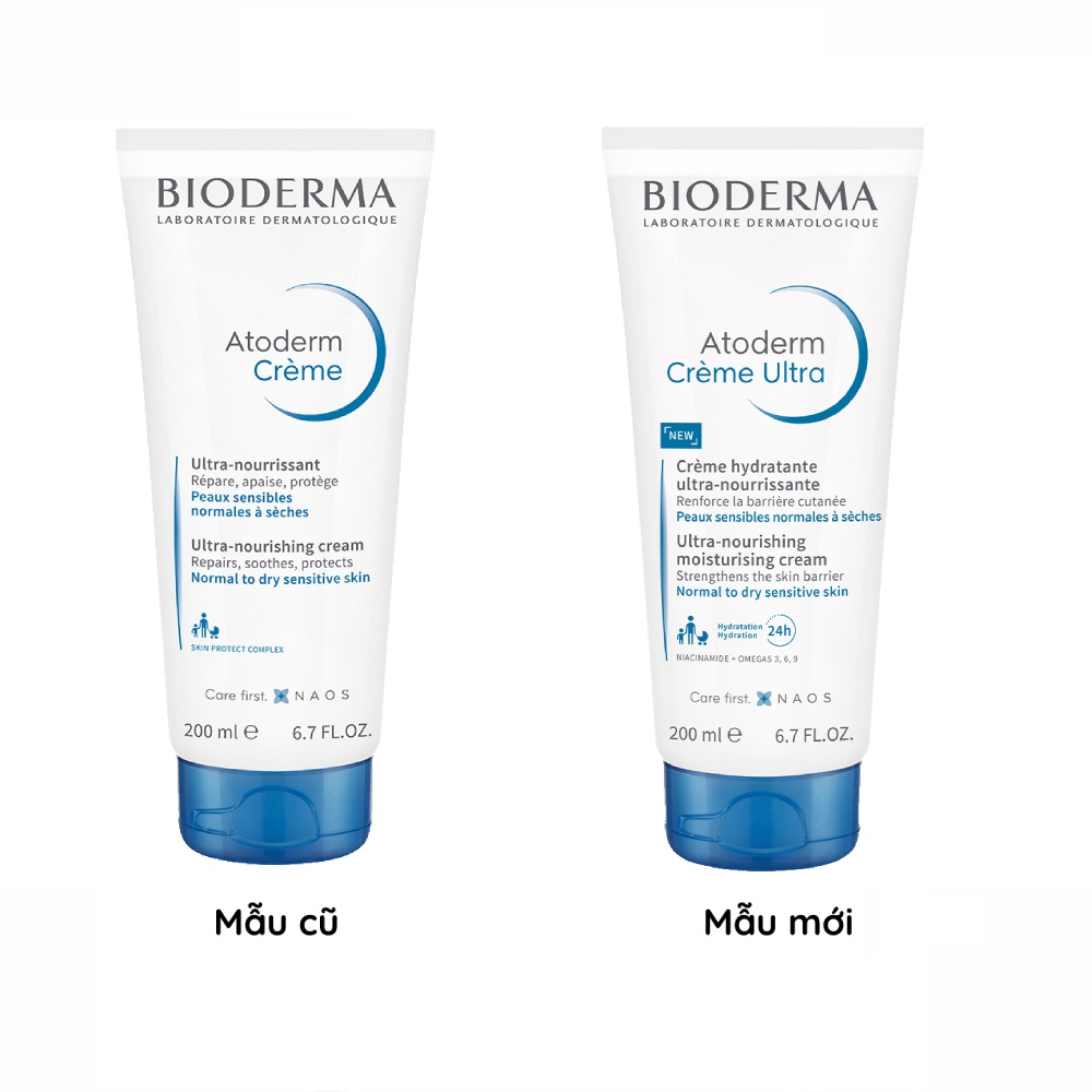 Kem dưỡng ẩm chuyên sâu Bioderma Atoderm Crème Ultra  cho da nhạy cảm, da khô và rất khô