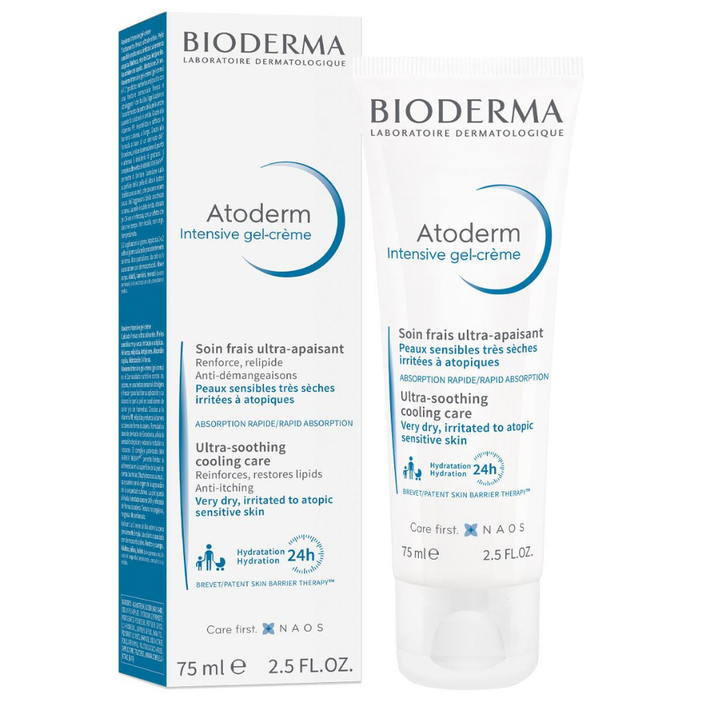 Kem dưỡng phục hồi, làm dịu da Bioderma Atoderm Intensive Gel-Creme  cho da khô