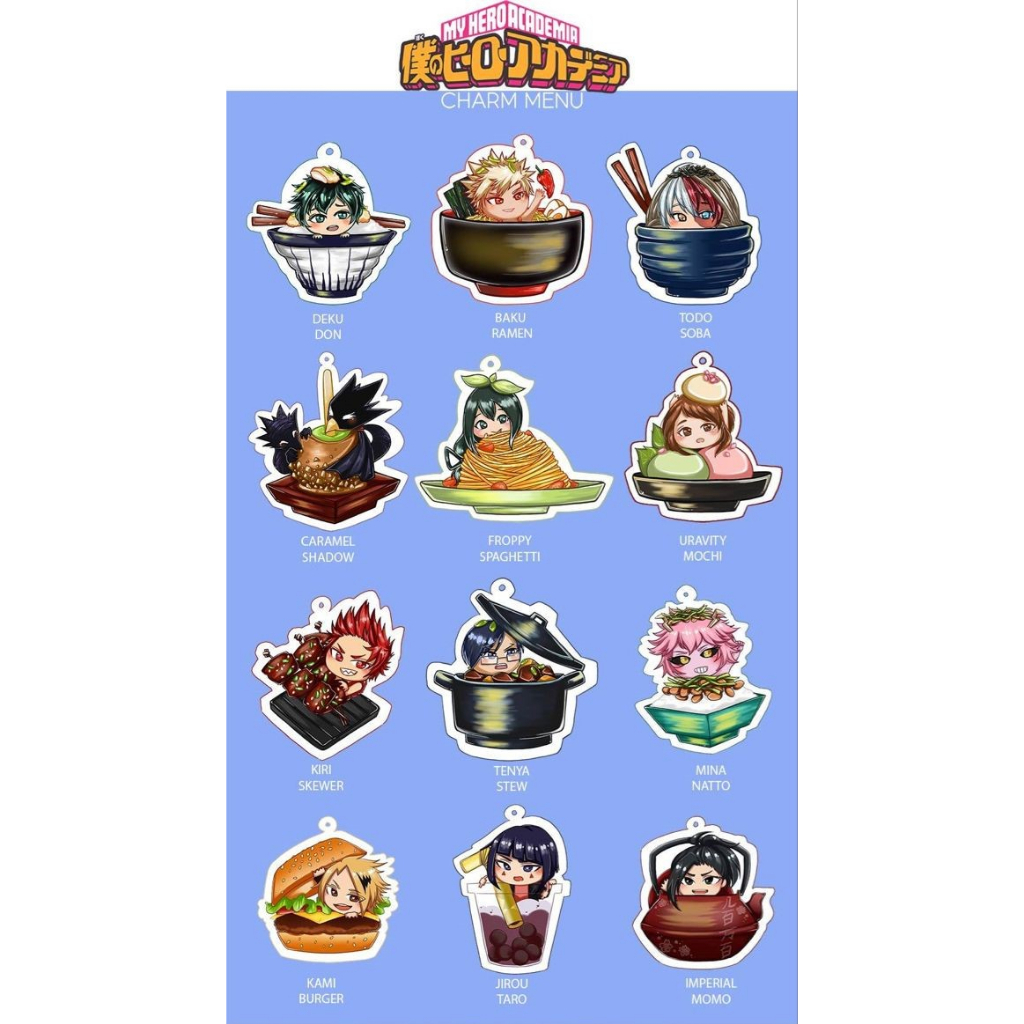 Sticker, hình dán Anime My hero academia - học viện anh hùng  dạng set mẫu mã đa dạng