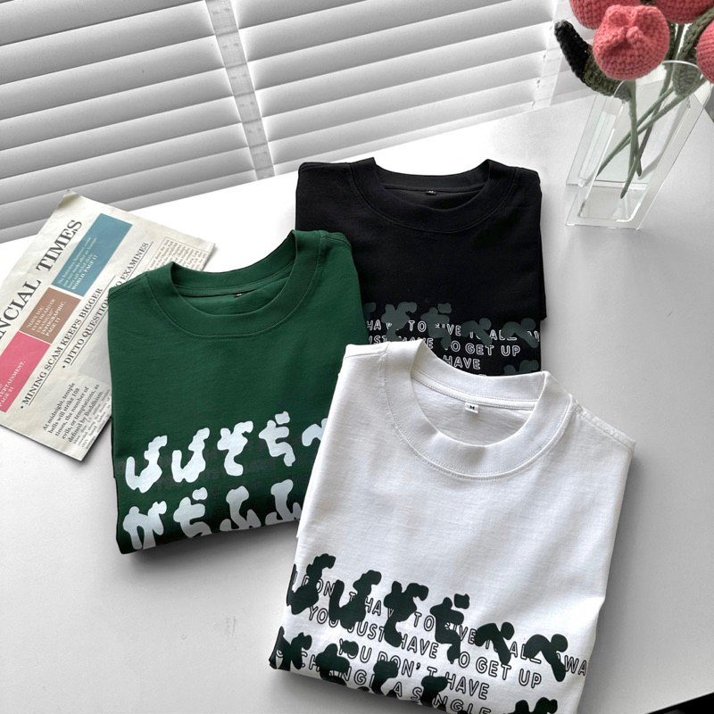 Áo thun tay lỡ unisex,in chữ Chuna 3 màu