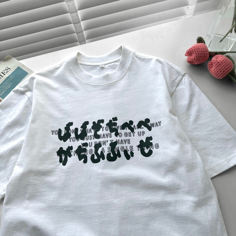 Áo thun tay lỡ unisex,in chữ Chuna 3 màu