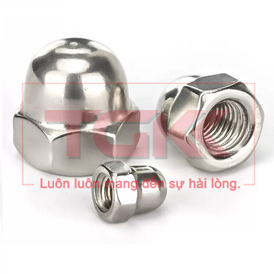 Đai ốc mũ inox 304