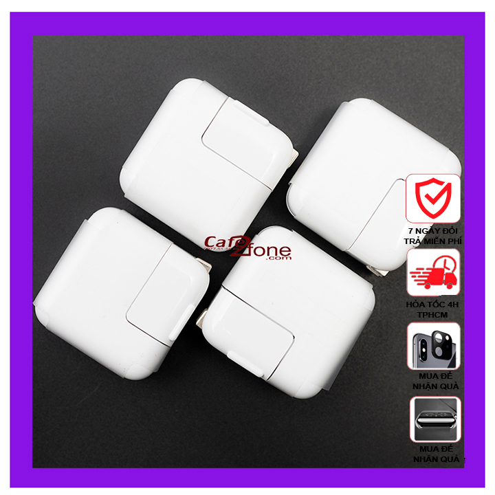 Củ sạc 12w hàng zin chính hãng bóc máy tân trang cho máy tính bảng Pro 2, Pro 3, Air 2022, 2023 - Cafe2fone