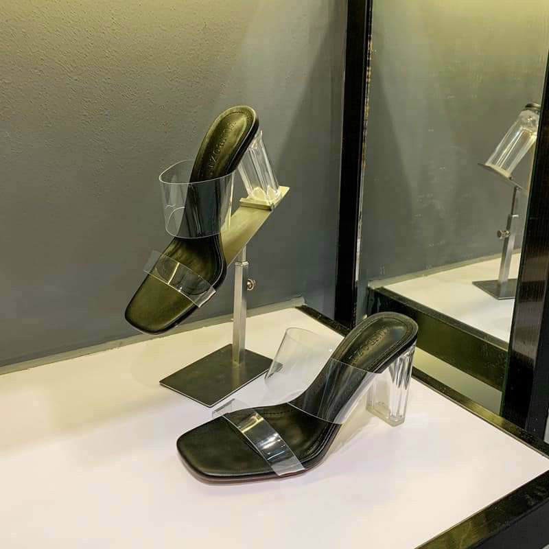 Dép cao gót bigsize kiểu quai trong gót cao 9p size 35-43