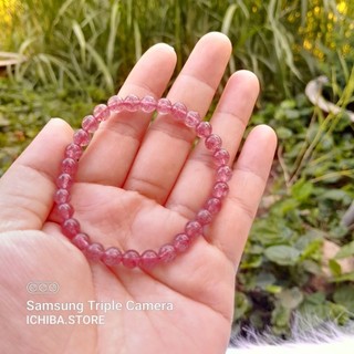 Vòng tay chuỗi hạt t h ạ c h a n h dâu tyb a++ 6mm