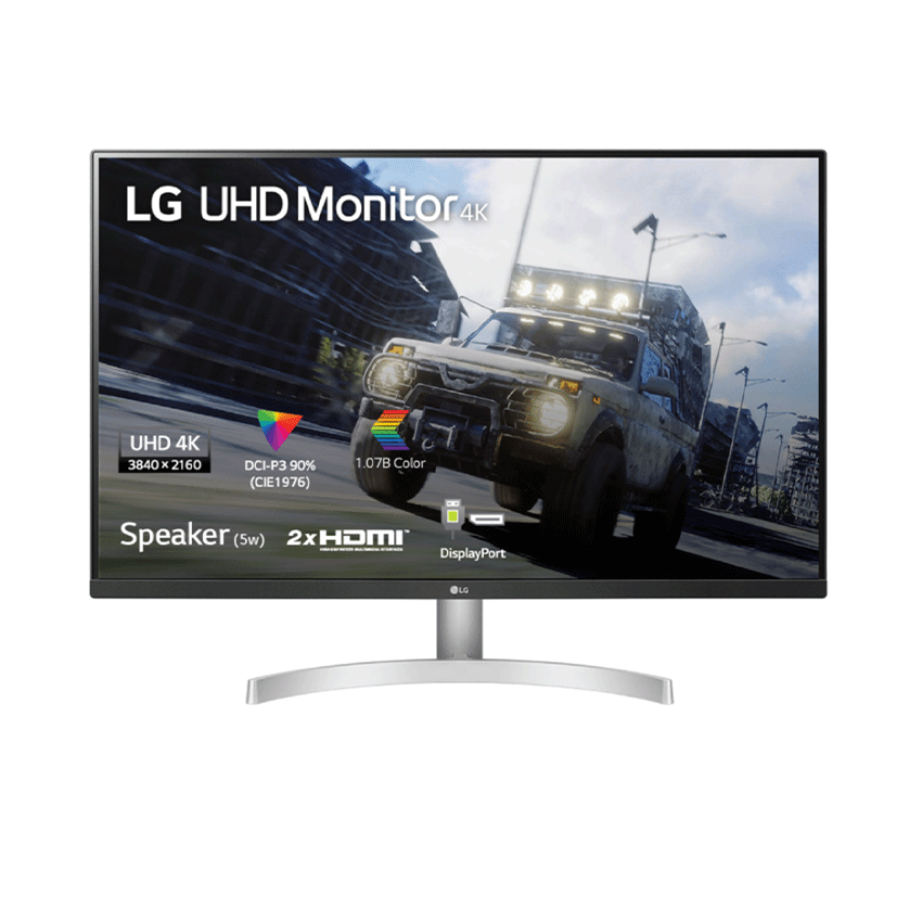 Màn hình LG 32UN500-W (31.5inch/4K/VA/60Hz/4ms/350nits/HDMI+DP+Audio/Loa) - Cho hình ảnh sống động