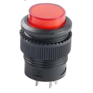 Nút nhấn tròn R16-503 màu đỏ 4 chân(nhấn nhả) - mã sản phẩm: DTV45