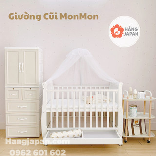 Giường cũi, nôi cũi đa năng Monmon 6in1 và 617 cho bé - Thiết kệ sang trong, Hàng Chính Hãng Cao Cấp