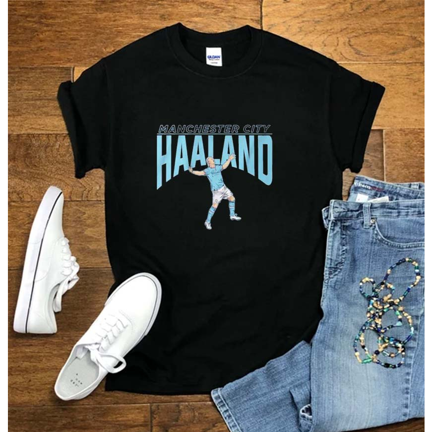 Áo phông bóng đá Erling Haaland Manchester City - Áo thun unisex in hình Erling Haaland cực chất
