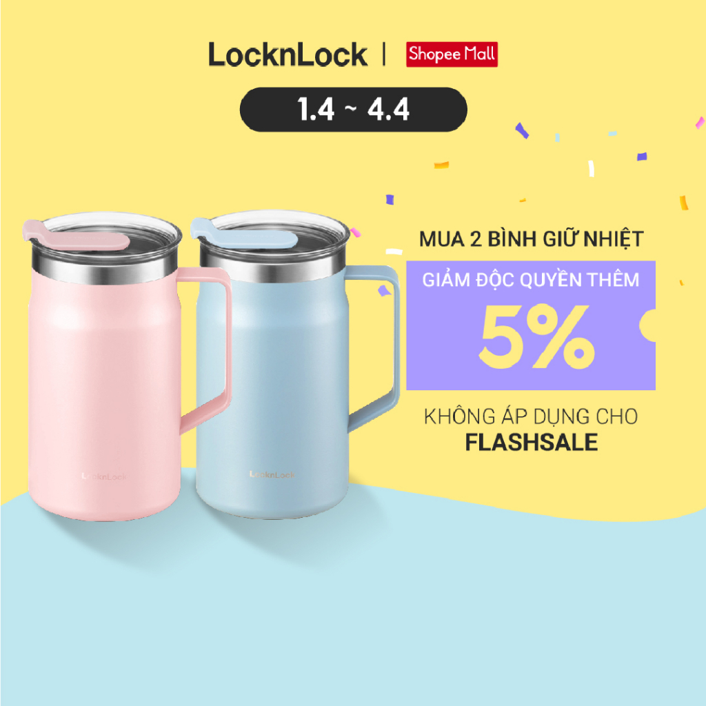 Cốc giữ nhiệt Lock&Lock Metro Table Mug 600ml LHC4282 (2 màu)