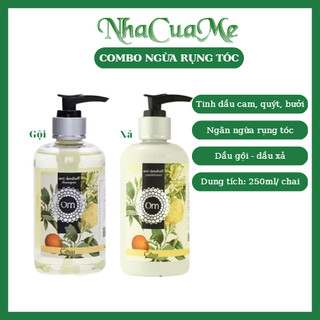 Cặp dầu gội, xả ngăn rụng tóc Citrus Om Fountain tinh dầu Cam Quýt Bưởi