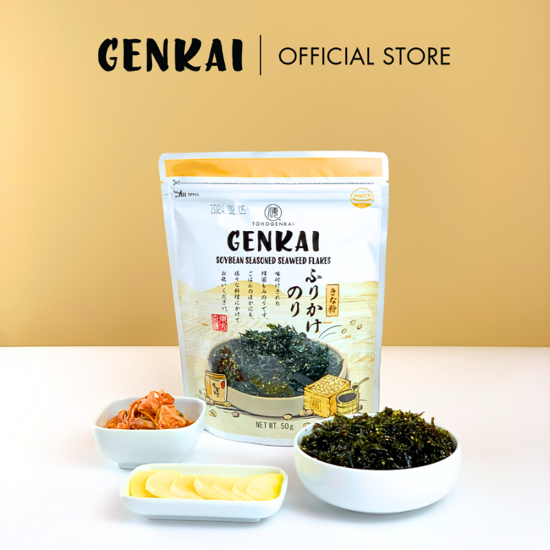 Combo 2 gói Rong Biển Trộn Cơm GENKAI - Đậu nành Kinako 50g