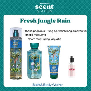 Bộ sản phẩm chăm sóc cơ thể toàn diện bbw mùi fresh jungle rain