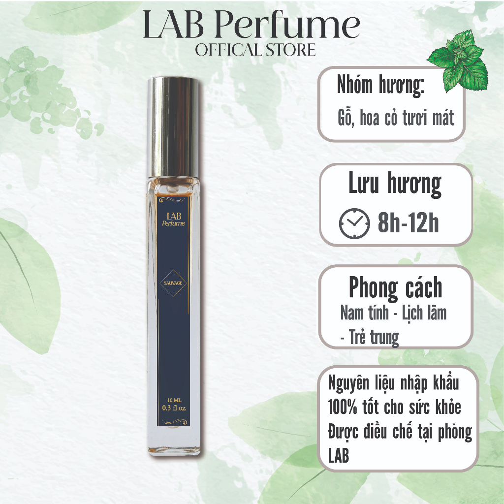 Nước hoa nam Lab Perfume Sauvage 10ml lịch lãm, nam tính | BigBuy360 - bigbuy360.vn