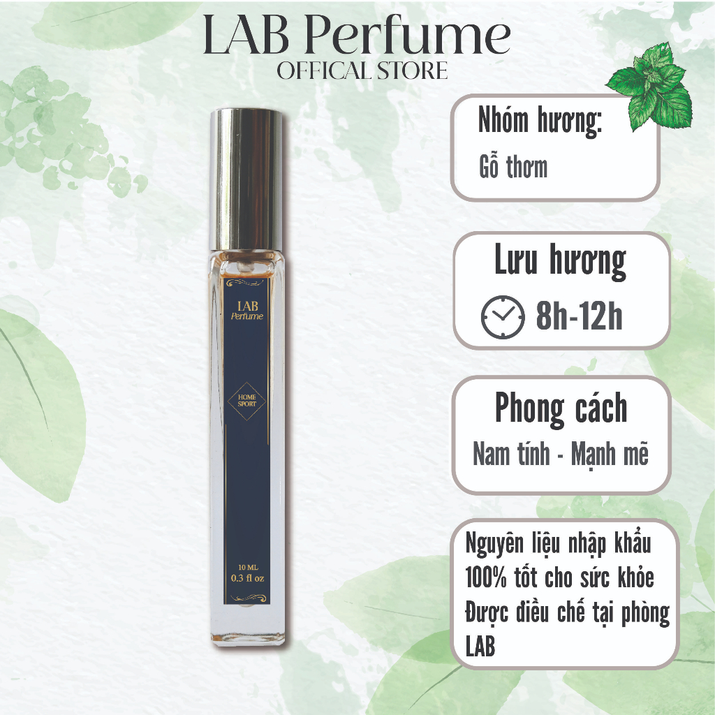 Nước hoa nam Lab Perfume Home Sport Nam Tính, Mạnh Mẽ, Phóng Khoáng