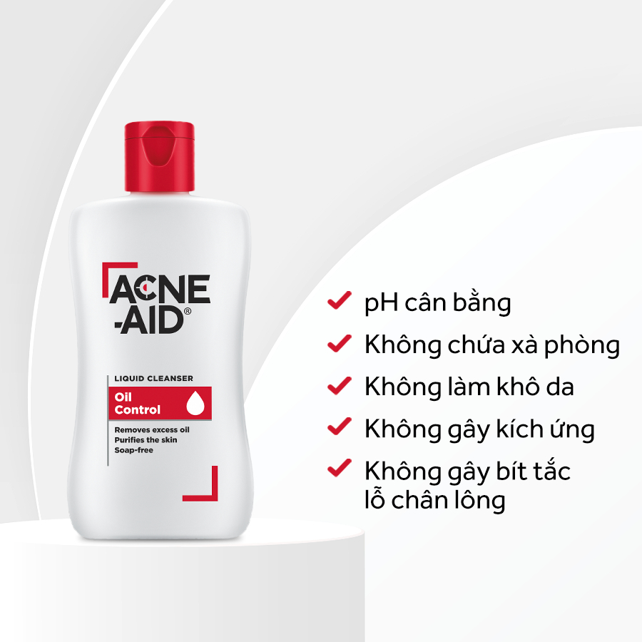 Combo sữa rửa mặt ACNE-AID LIQUID CLEANSER 100ML và gel chấm mụn SPOT GEL ANTI-ACNE 10g