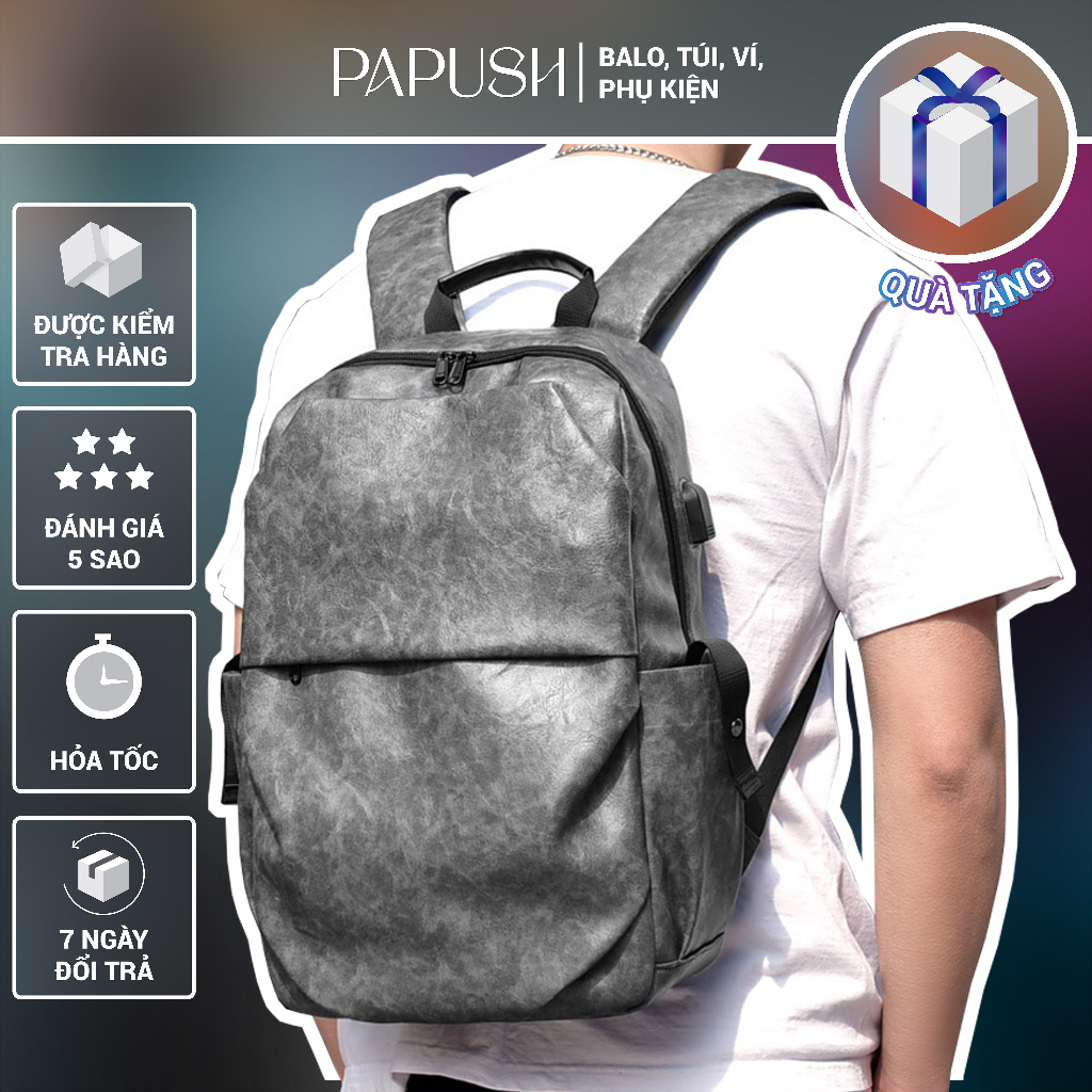 Balo da unisex chống nước đi học nam nữ du lịch đi chơi thời trang nhiều ngăn túi đựng laptop 15 6 inch chống sốc XYBL11