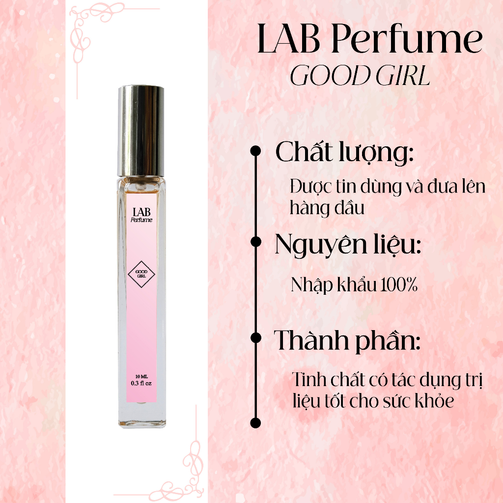Nước hoa nữ Lab Perfume Good Girl 10ml Gợi Cảm, Ngọt Ngào