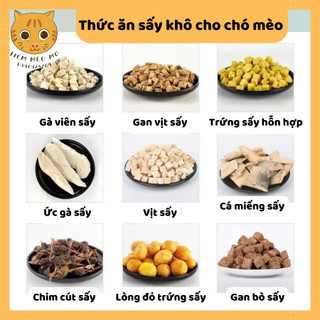 Thức Ăn Sấy Khô Cho Chó Mèo Loại 1 - Tổng hợp các loại thịt sấy dinh dưỡng