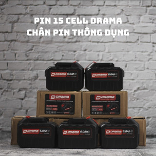 Pin 15 cell Drama 21V Chân pin phổ thông Có đèn báo pin