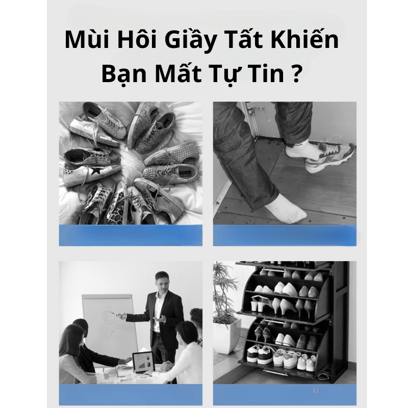 Bình Xịt Khử Mùi Giày Dép Nano Bạc, Chai Xịt Bọt Vệ Sinh Giày Dép, Mũ Bảo Hiểm, Xịt Khử Mùi Hôi Chân, Chai 260ml