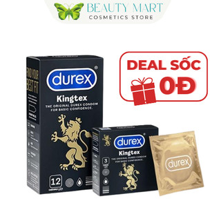 Bao cao su Durex Kingtex dành cho các quý ông size vừa 49mm, ôm sát- kéo dài cuộc yêu
