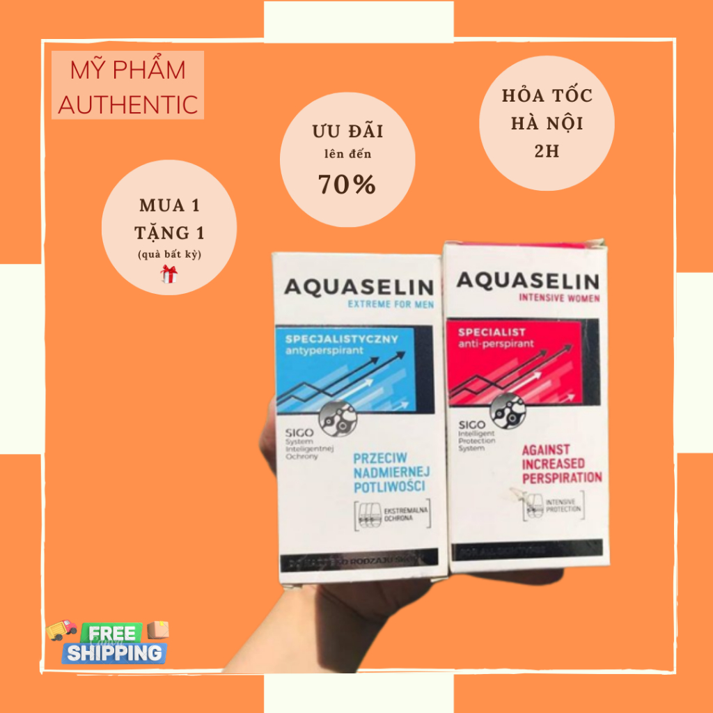 (Bản nội địa BaLan)Lăn Nách khử mùi Aquaselin 50ml Athentic.