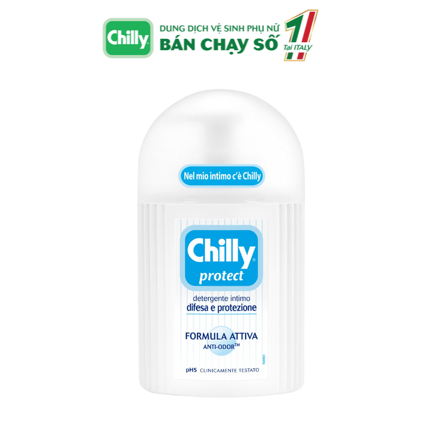 Combo 2 Dung dịch vệ sinh phụ nữ Chilly Gel + Protect chiết xuất bạc hà ngừa vi khuẩn, chai 200ml x 2