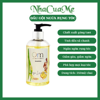 Dầu gội ngừa rụng gừng sẻ và sả chanh Om Fountain 250ml