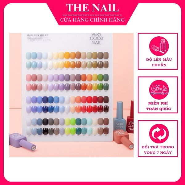 Set sơn gel very good nail 60 màu Fullbox hồng Tặng BẢNG MÀU + Base Top chính hãng
