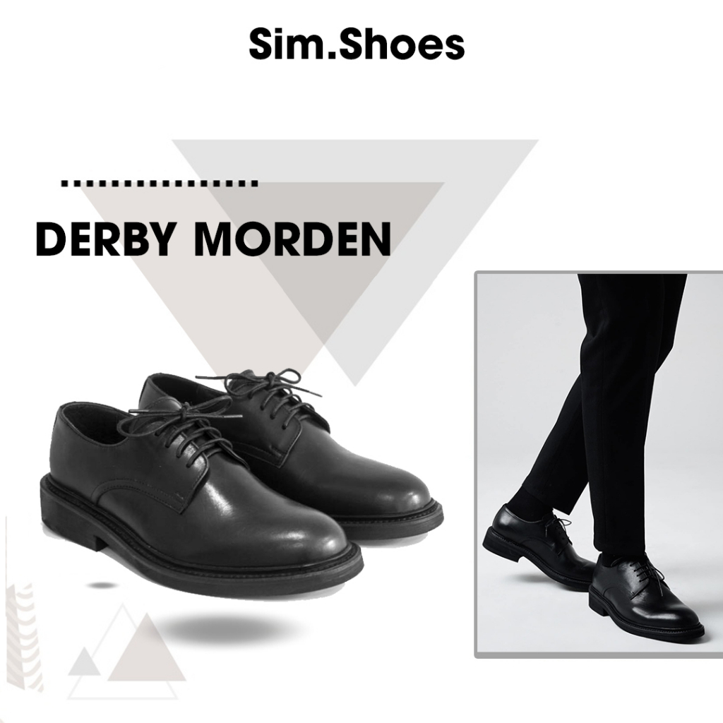 Giày Derby - giày tây nam tăng chiều cao , kiểu dáng Modern derby cho nam
