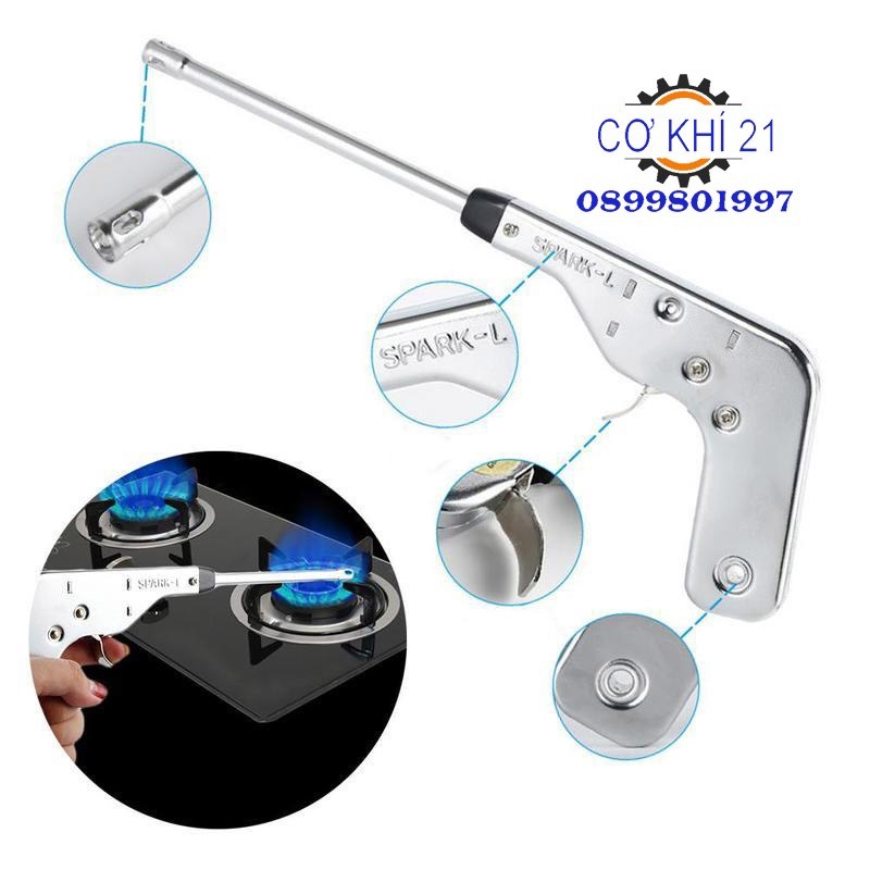 SÚNG NHẬT ĐÁNH TIA LỬA MỒI BẾP GA SPARK L - INOX