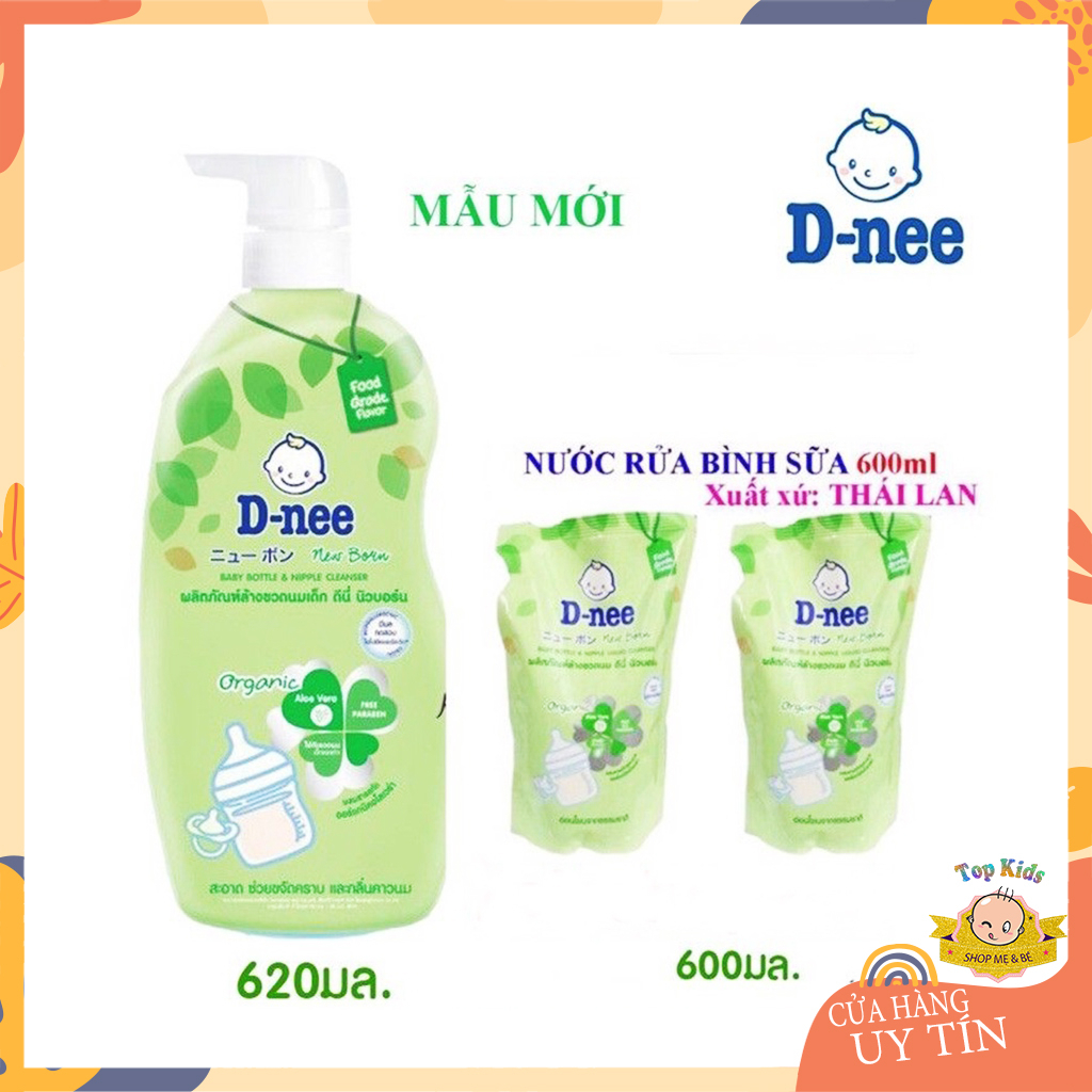 Nước Rửa Bình Sữa Dnee Organic 600ml Top Kids