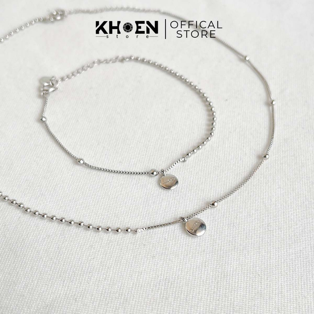 Vòng cổ - Hạt bi Lucky - xi bạc 925 - Khoen store