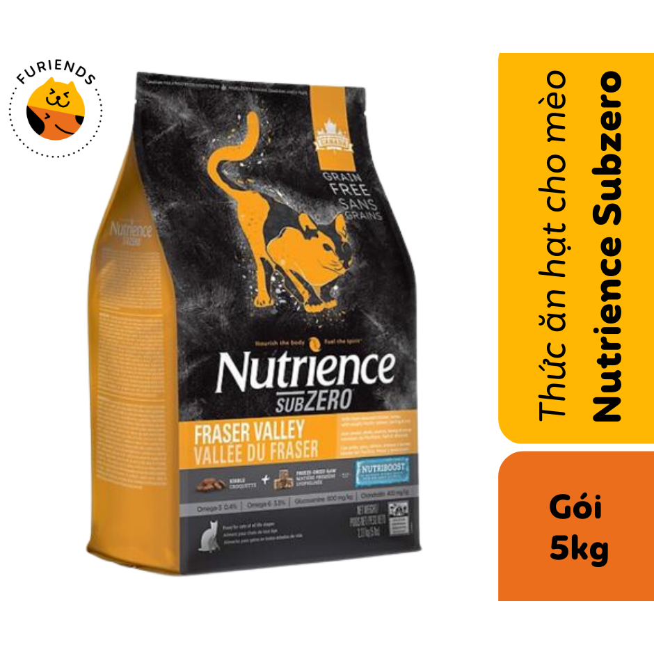 Thức Ăn Hạt Cho Mèo Nutrience Subzero Da Lông Bóng Mượt Bao 5kg 4 Loại Thịt Cá, Gà Tây, Rau Củ, Trái Cây