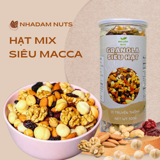 Granola Siêu Hạt Ngũ Cốc Vip Siêu Macca 100% Hạt Không Yến Mạch Ăn Kiêng Giảm Cân
