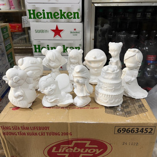 Sỉ 10 tượng thạch cao tô màu size 10-13cm