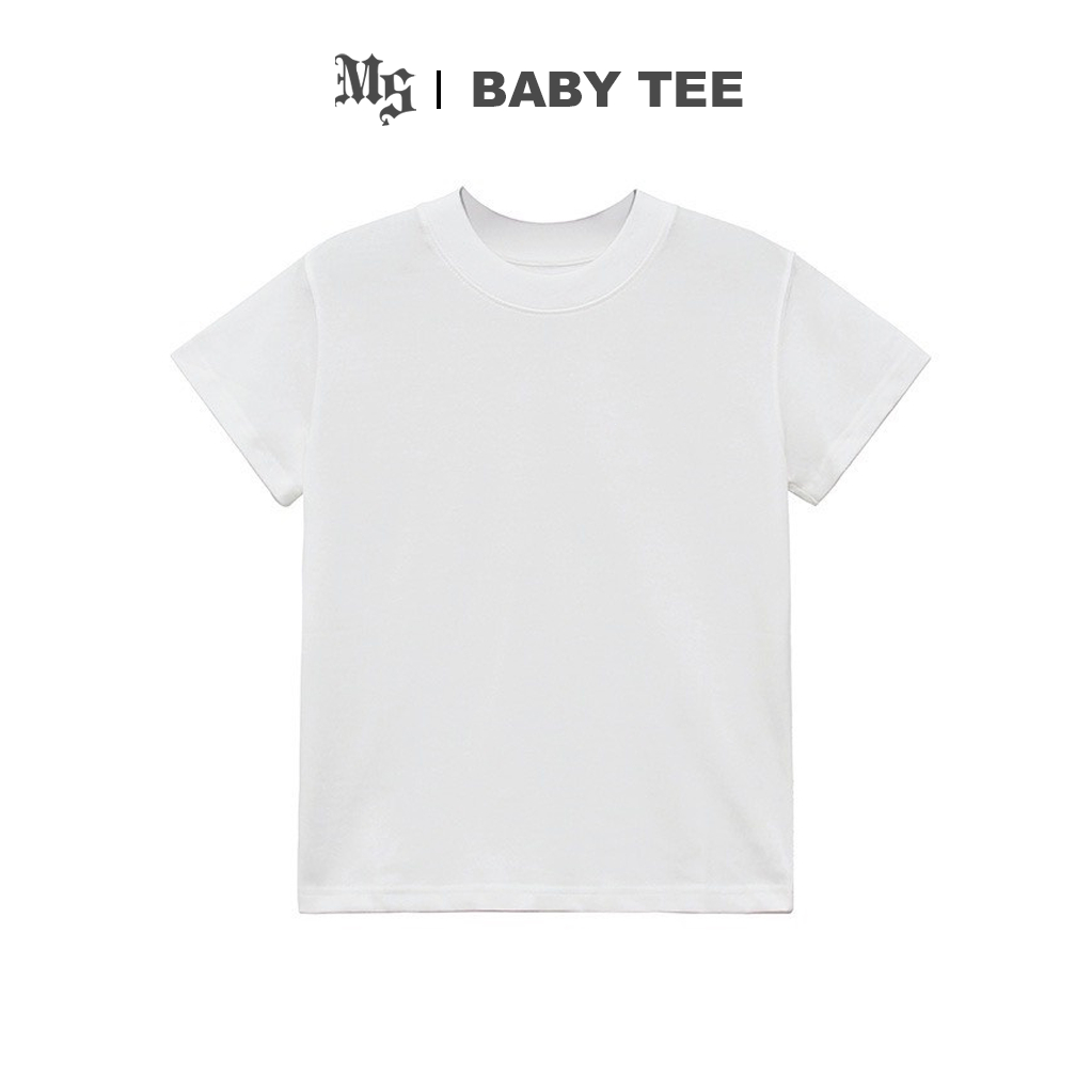 Baby tee áo thun trơn basic Meesay vải cotton cao cấp co giãn, dày dặn