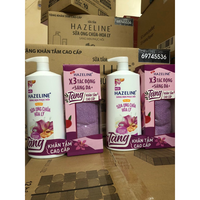 Sữa tắm hazeline sữa ông chúa 800ml tặng