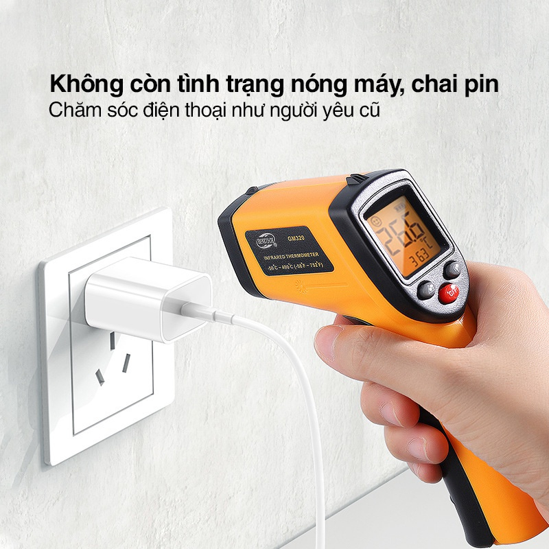 Bộ củ cáp sạc nhanh 20W cam kết tốc độ sạc không nóng máy loạn cảm ứng- LinkeeTech