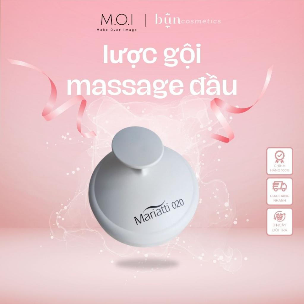 Hàng Auth - Lược gội đầu răng mềm, siêu sạch da dầu Mariatti 020 NỘI ĐỊA HÀN