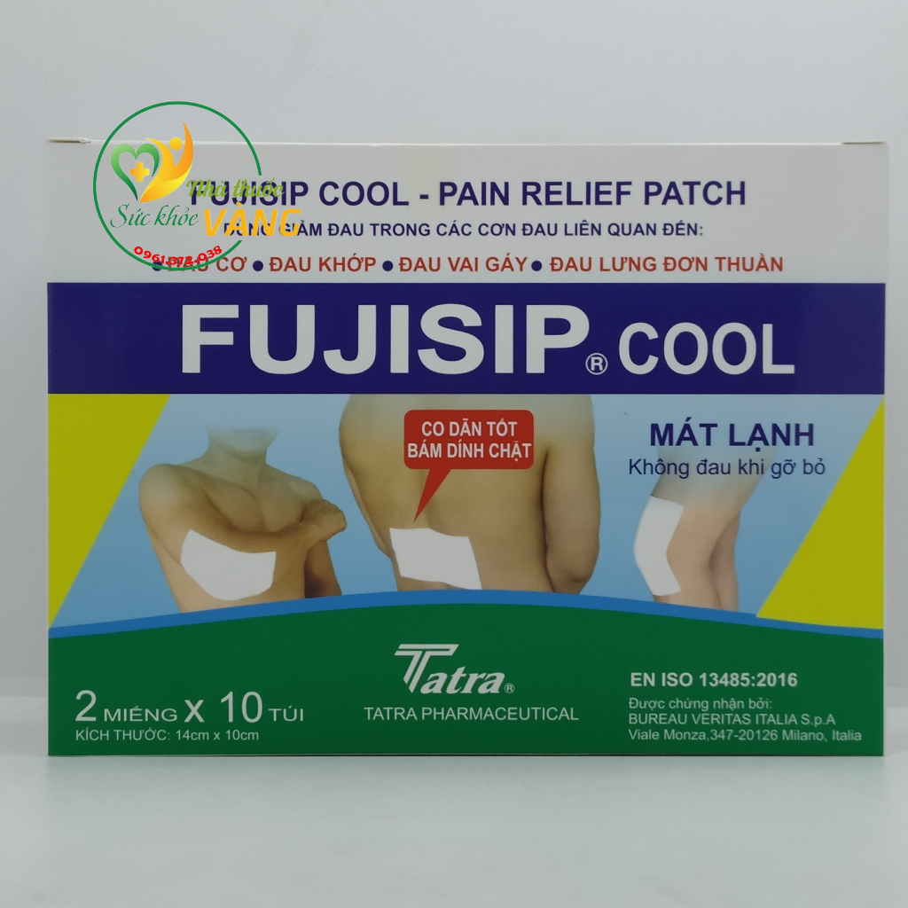 1 HÔP CAO DÁN LẠNH FUJISIP hộp 10 túi x 2 miếng